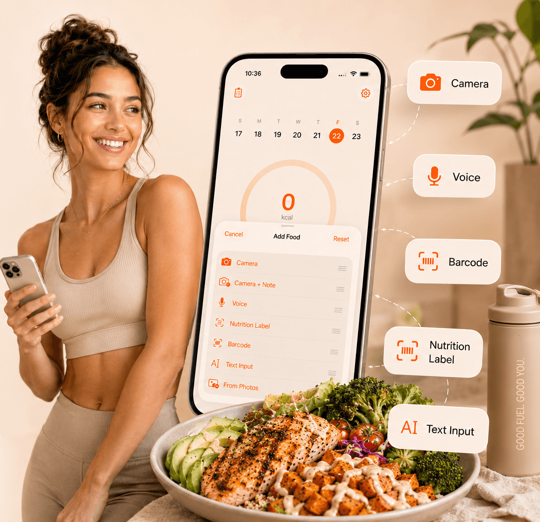 Calorie Tracker app home screen — calorie ring and macro breakdown